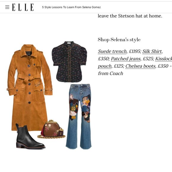 Coach Honey Lamb Leather Suede Belted Trench - Picture 3 of 16